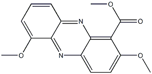 2,6-Dimethoxy-1-phenazinecarboxylic acid methyl ester Struktur