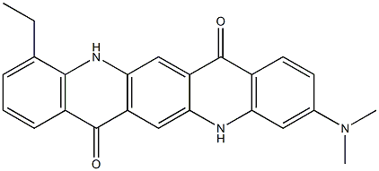 3-(Dimethylamino)-11-ethyl-5,12-dihydroquino[2,3-b]acridine-7,14-dione Struktur