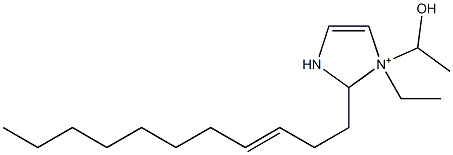 1-Ethyl-1-(1-hydroxyethyl)-2-(3-undecenyl)-4-imidazoline-1-ium Struktur