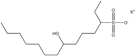 7-Hydroxytetradecane-3-sulfonic acid potassium salt Struktur