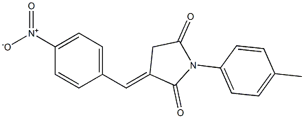 3-[(E)-4-Nitrobenzylidene]-1-(4-methylphenyl)pyrrolidine-2,5-dione Struktur