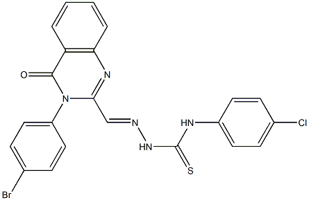 3-(4-Bromophenyl)-2-[[[(p-chlorophenyl)amino]thiocarbonylamino]iminomethyl]quinazolin-4(3H)-one Struktur