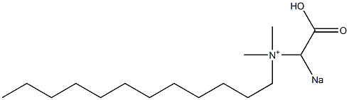 N-(Sodiocarboxymethyl)-N,N-dimethyl-1-dodecanaminium Struktur