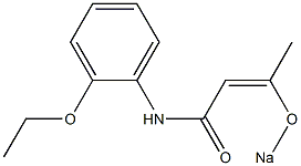 N-(3-Sodiooxycrotonoyl)-2-ethoxyaniline Struktur