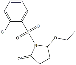 5-Ethoxy-1-[[2-chlorophenyl]sulfonyl]pyrrolidin-2-one Struktur