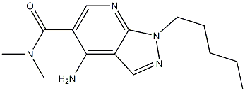 1-Pentyl-4-amino-N,N-dimethyl-1H-pyrazolo[3,4-b]pyridine-5-carboxamide Struktur