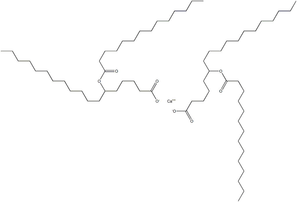 Bis(6-myristoyloxyoctadecanoic acid)calcium salt Struktur