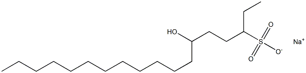 6-Hydroxyoctadecane-3-sulfonic acid sodium salt Struktur