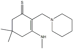 2-[(Piperidin-1-yl)methyl]-3-methylamino-5,5-dimethyl-2-cyclohexene-1-thione Struktur