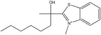 2-(1-Hydroxy-1-methylheptyl)-3-methylbenzothiazol-3-ium Struktur