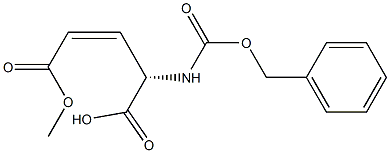 (2S,3Z)-2-[[[(Benzyl)oxy]carbonyl]amino]-3-pentenedioic acid 5-methyl ester Struktur