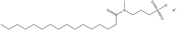 3-(N-Hexadecanoyl-N-methylamino)-1-propanesulfonic acid potassium salt Struktur