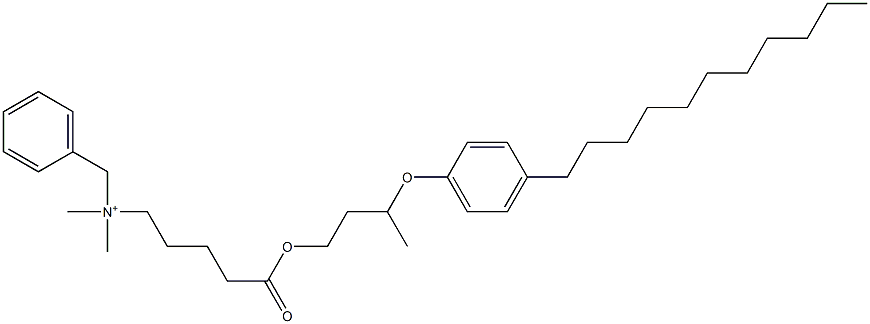 N,N-Dimethyl-N-benzyl-N-[4-[[3-(4-undecylphenyloxy)butyl]oxycarbonyl]butyl]aminium Struktur