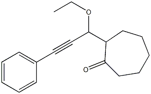 2-(1-Ethoxy-3-phenyl-2-propynyl)cycloheptanone Struktur