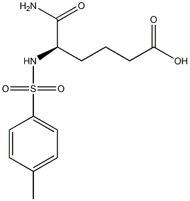 [R,(+)]-5-Carbamoyl-5-(p-tolylsulfonylamino)valeric acid Struktur