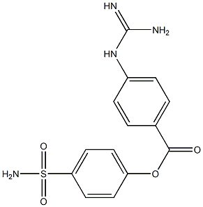 4-[(Aminoiminomethyl)amino]benzoic acid 4-(aminosulfonyl)phenyl ester Struktur