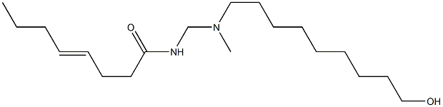 N-[[N-(9-Hydroxynonyl)-N-methylamino]methyl]-4-octenamide Struktur