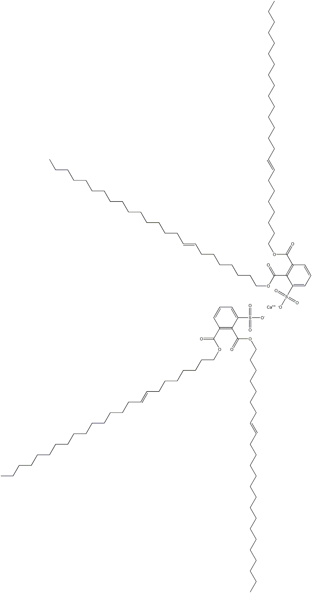 Bis[2,3-di(8-tetracosenyloxycarbonyl)benzenesulfonic acid]calcium salt Struktur