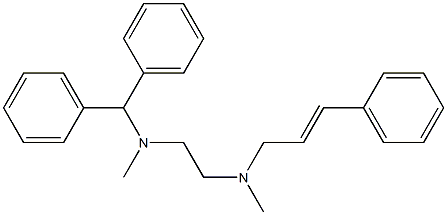 N-(3-Phenyl-2-propenyl)-N,N'-dimethyl-N'-diphenylmethyl-1,2-ethanediamine Struktur