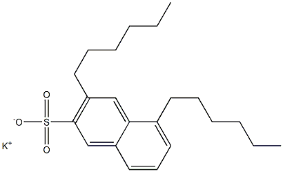 3,5-Dihexyl-2-naphthalenesulfonic acid potassium salt Struktur