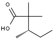 [S,(-)]-2,2,3-Trimethylvaleric acid Struktur