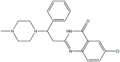 6-Chloro-2-[2-(4-methyl-1-piperazinyl)-2-phenylethyl]quinazolin-4(3H)-one Struktur