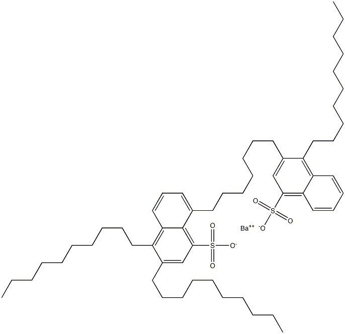 Bis(3,4-didecyl-1-naphthalenesulfonic acid)barium salt Struktur