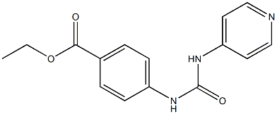 1-[(4-(Ethoxycarbonyl)phenyl)]-3-(pyridin-4-yl)urea Struktur