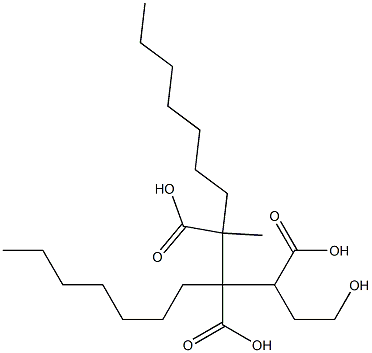 Butane-1,2,3-tricarboxylic acid 1-(2-hydroxyethyl)2,3-diheptyl ester Struktur