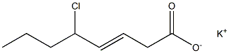 5-Chloro-3-octenoic acid potassium salt Struktur