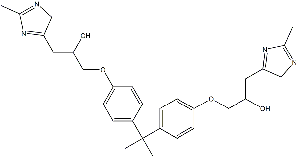 1,1'-(2,2-Propanediyl)bis[(4,1-phenylene)oxy]bis[3-(2-methyl-4H-imidazol-5-yl)-2-propanol] Struktur