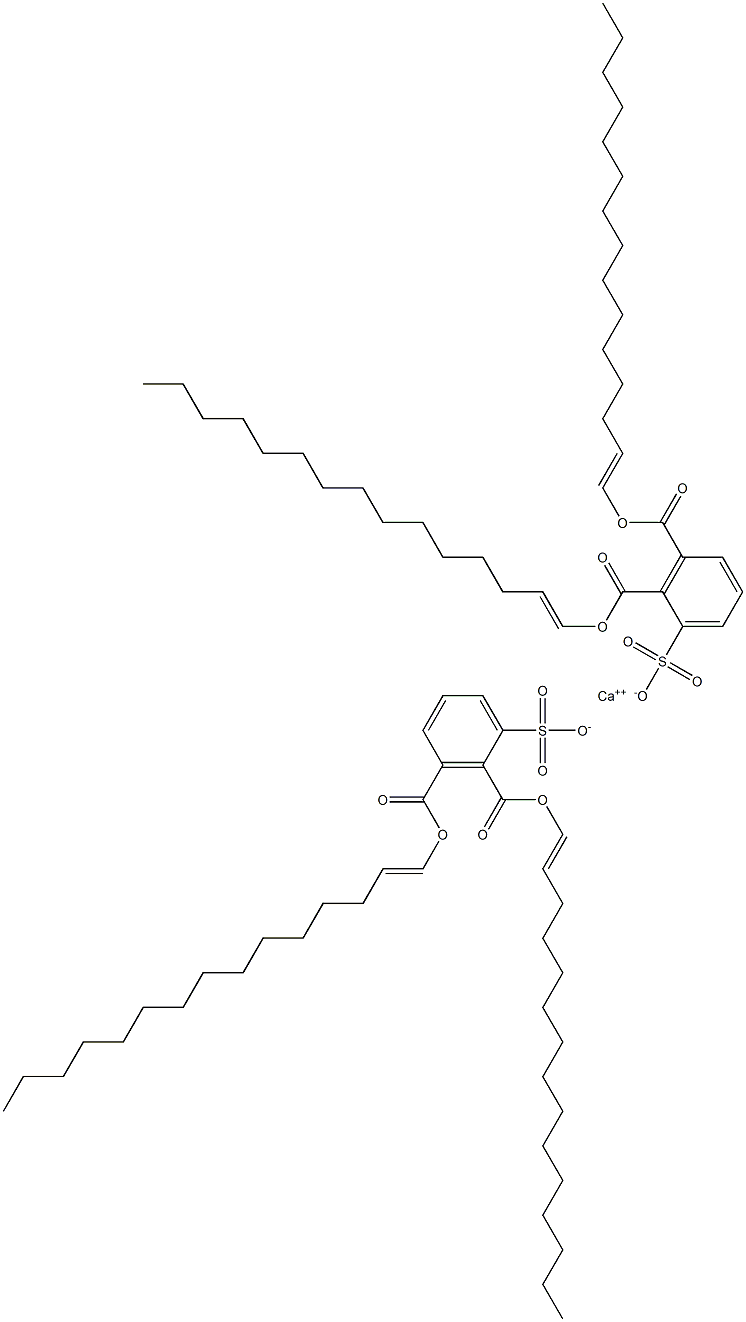 Bis[2,3-di(1-pentadecenyloxycarbonyl)benzenesulfonic acid]calcium salt Struktur