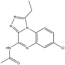 4-Acetylamino-7-chloro-1-ethyl[1,2,4]triazolo[4,3-a]quinoxaline Struktur