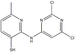 2-[(2,4-Dichloro-6-pyrimidinyl)amino]-6-methyl-3-pyridinethiol Struktur