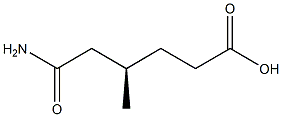 [R,(+)]-5-Carbamoyl-4-methylvaleric acid Struktur