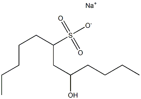 8-Hydroxydodecane-6-sulfonic acid sodium salt Struktur