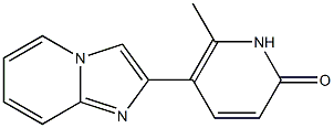 2-[(6-Methyl-1,2-dihydro-2-oxopyridin)-5-yl]imidazo[1,2-a]pyridine Struktur