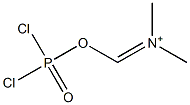 N-Methyl-N-[(dichlorophosphinyloxy)methylene]methanaminium Struktur