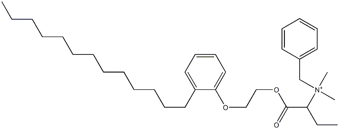 N,N-Dimethyl-N-benzyl-N-[1-[[2-(2-tridecylphenyloxy)ethyl]oxycarbonyl]propyl]aminium Struktur