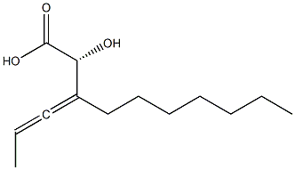 (2R,3R)-2-Hydroxy-3-heptyl-3,4-hexadienoic acid Struktur