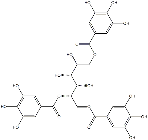 1,2,6-Tri-O-galloyl-D-glucose Struktur