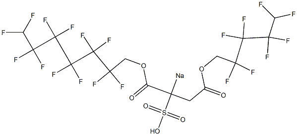 2-Sodiosulfosuccinic acid 1-(2,2,3,3,4,4,5,5,6,6,7,7-dodecafluoroheptyl)4-(2,2,3,3,4,4,5,5-octafluoropentyl) ester Struktur