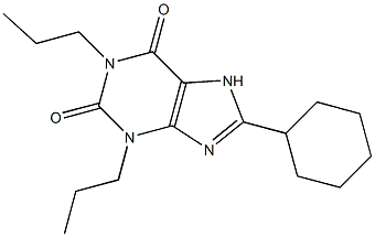 1,3-Dipropyl-8-cyclohexyl-7H-purine-2,6(1H,3H)-dione Struktur