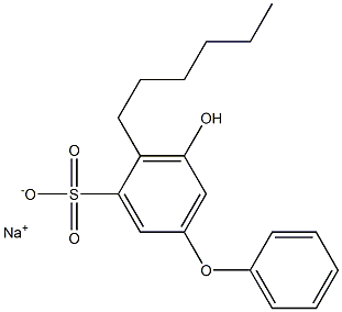 5-Hydroxy-4-hexyl[oxybisbenzene]-3-sulfonic acid sodium salt Struktur