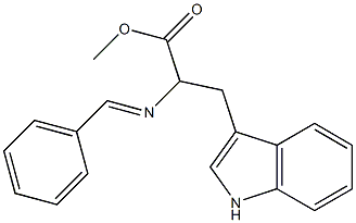 2-(Benzylideneamino)-3-(1H-indole-3-yl)propionic acid methyl ester Struktur