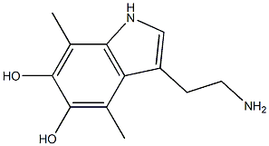 3-(2-Aminoethyl)-4,7-dimethyl-1H-indole-5,6-diol Struktur