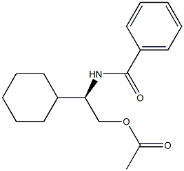 (+)-N-[(R)-1-Cyclohexyl-2-(acetyloxy)ethyl]benzamide Struktur