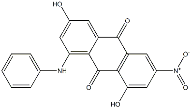 1-Anilino-3,8-dihydroxy-6-nitroanthraquinone Struktur