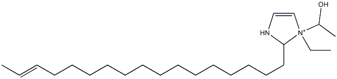 1-Ethyl-2-(15-heptadecenyl)-1-(1-hydroxyethyl)-4-imidazoline-1-ium Struktur