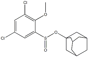 3,5-Dichloro-2-methoxybenzenesulfinic acid 1-adamantyl ester Struktur